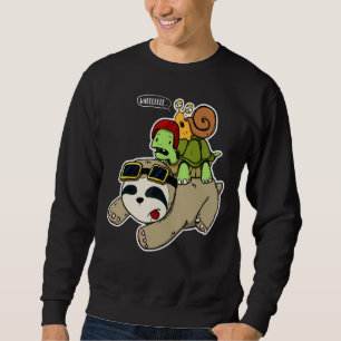 Sudadera Amante de Animales Perezoso Tortuga Caracol Niño C