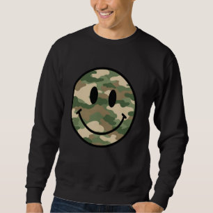 Sudadera Amante de camuflaje Sonriente Cara Sonriendo Feliz