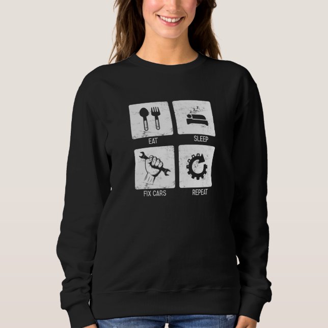 Sudadera Amante de coches sintonizadores reparando herramie (Anverso)