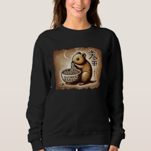Sudadera Amante de Fideos de Arte Rupestre Japonés Fauna Li