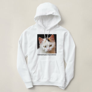 Sudadera Amante de Gatos Blanco y Negro Personalizado Foto 
