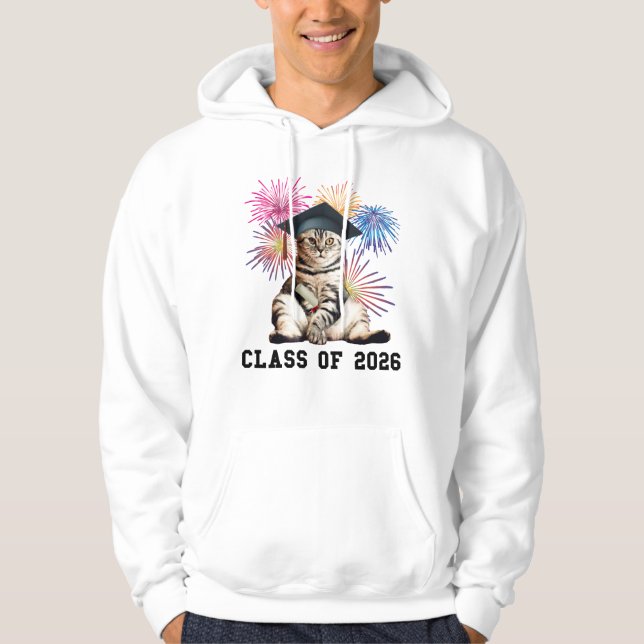 Sudadera Amante de gatos de la promoción de 2026 (Anverso)