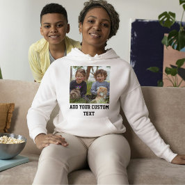 Sudadera Amante de gatos Familia Ash Negro Texto personaliz