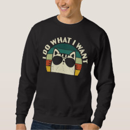 Sudadera Amante de Gatos Hago Lo Que Quiero