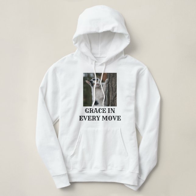 Sudadera Amante de gatos personalizado blanco texto negro m (Diseño del anverso)
