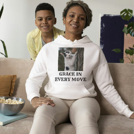 Sudadera Amante de gatos personalizado blanco texto negro m