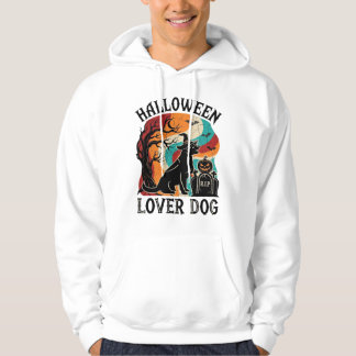 Sudadera Amante de Halloween Perro Sombrero de Bruja Calaba