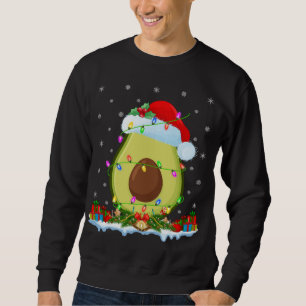 Sudadera Amante de la fruta de aguacate a juego con Santa H