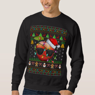 Sudadera Amante de la fruta de Apple Navidad Santa Hat Appl