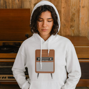 Sudadera Amante de la música retro de radio de mediados de 