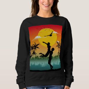 Sudadera Amante de la silueta del atardecer Regalo romántic