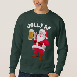 Sudadera Amante de las cervezas Santa Jolly AF Holidays Fun
