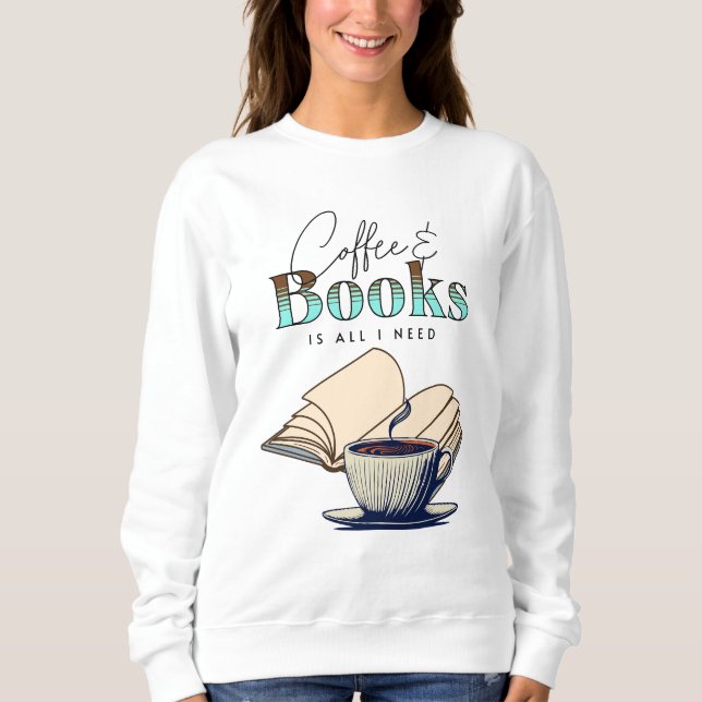 Sudadera Amante de libros antiguos y café (Anverso)