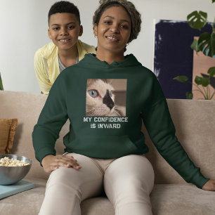 Sudadera Amante de los gatos Bosque profundo Blanco Cita Fo