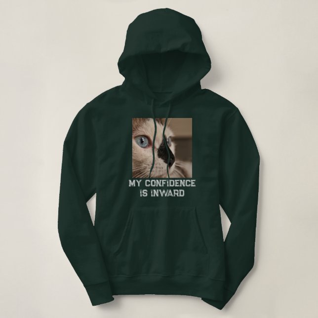 Sudadera Amante de los gatos Bosque profundo Blanco Cita Fo (Diseño del anverso)