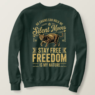 Sudadera Amante de los Gatos Libertad Movimientos Silencios
