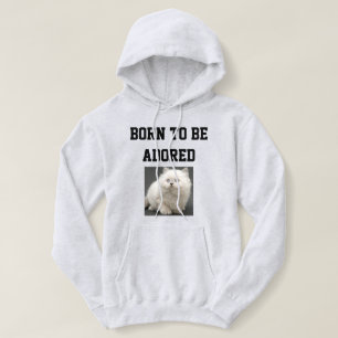 Sudadera Amante de los gatos Texto personalizado y foto de 