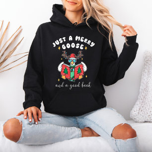 Sudadera Amante de los libros Navidad Solo una oca alegre