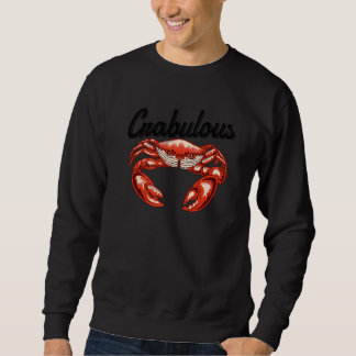 Sudadera Amante de mariscos de cangrejo Crabulous divertido