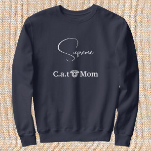 Sudadera Amante de Mascotas Azul Marino Blanco Script Perso
