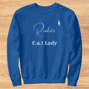 Sudadera Amante de Mascotas Azul y Blanco Escritura Persona