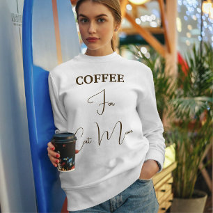 Sudadera Amante de Mascotas Café Marrón Script Mamá Gata Pe