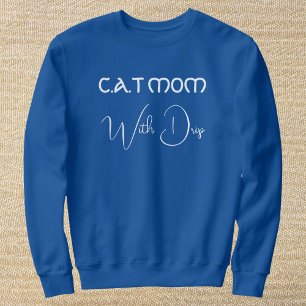 Sudadera Amante de Mascotas Personalizado Gato Mamá Escritu