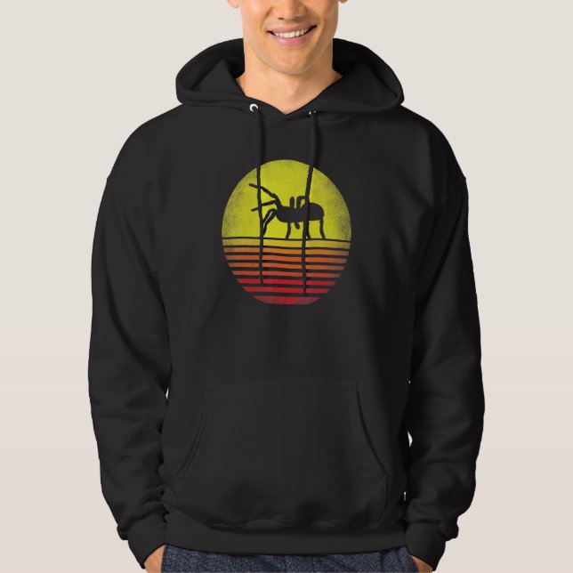 Sudadera Amante de Tarántula Atardecer Retro Tarántula (Anverso)