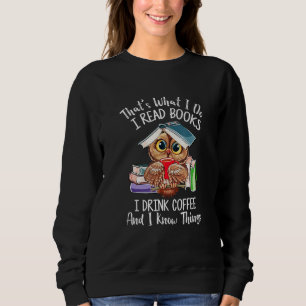 Sudadera Amante del búho divertido eso es lo que hago leo l