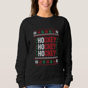 Sudadera Amante del hockey sobre hielo Santa de Navidad Div