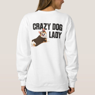 Sudadera Amante minimalista de Corgi galés "Crazy Dog Lady"