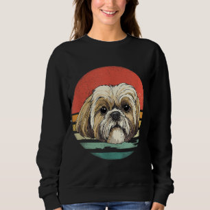 Sudadera Amante retro vintage Shih Tzu de la raza de perro