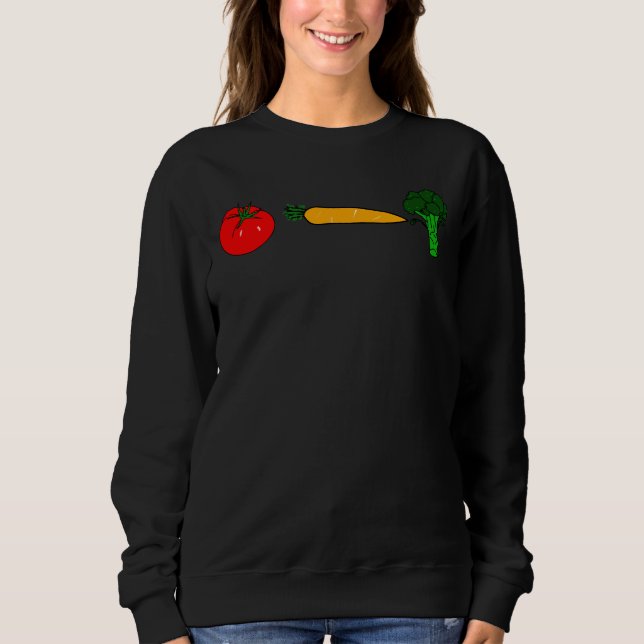 Sudadera Amante vegetal brócoli y zanahoria (Anverso)