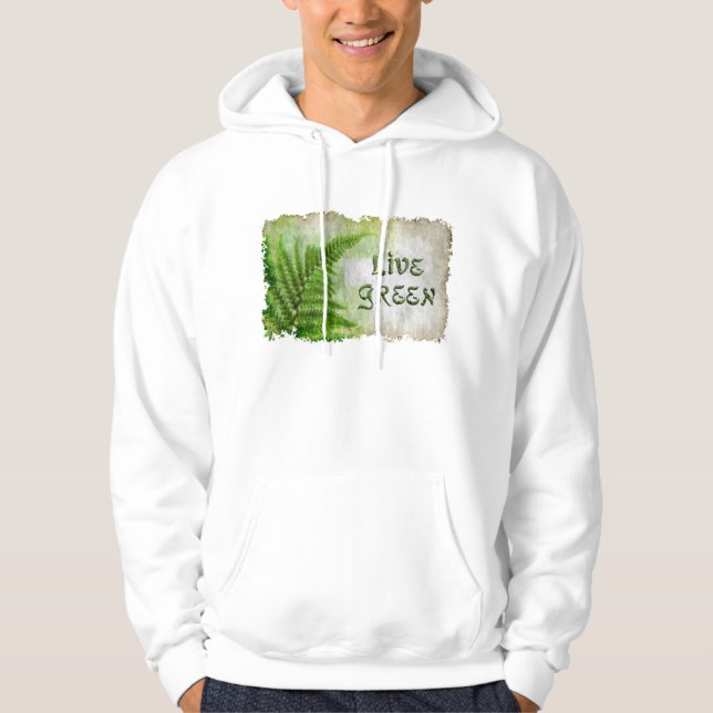 Sudadera Amantes de arte "Live Green" de Eco Friende (Anverso)