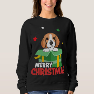 Sudadera Amantes de Cute Beagle Santa Dog Feliz Navidad