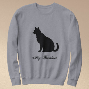 Sudadera Amantes de gatos negros divertidos cita personaliz