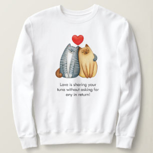 Sudadera Amantes de la pareja de gatos se divierten con fel