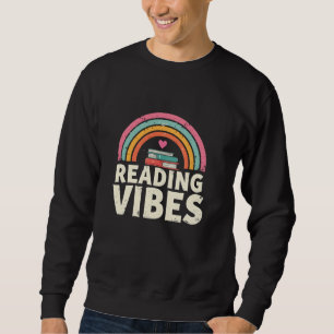 Sudadera Amantes de los libros antiguos de arcoiris retro d