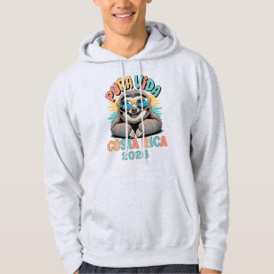Sudadera Amantes de Perezosos Pura Vida Costa Rica Relajado