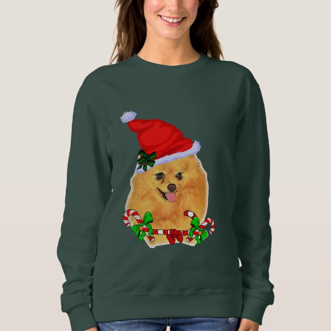 Sudadera Amantes de Pomerania Navidad (Anverso)