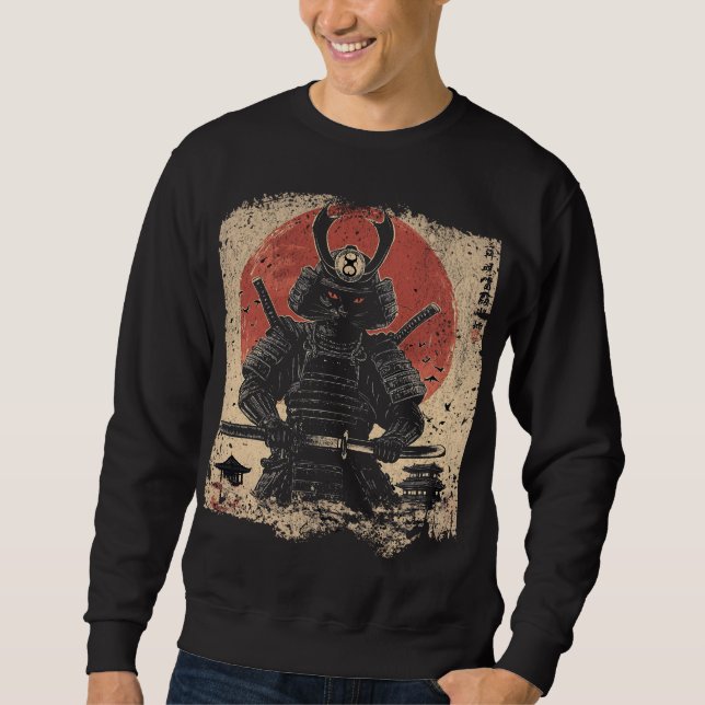 Sudadera Amantes del arte gatuno de Samurai (Anverso)