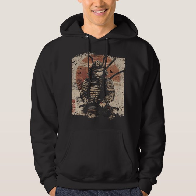 Sudadera Amantes del arte gatuno de Samurai (Anverso)