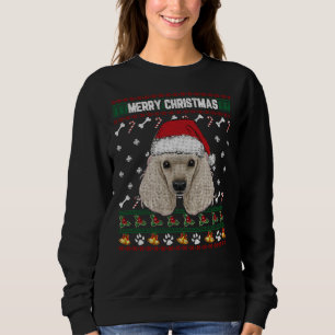 Sudadera Amantes del caniche Nochebuena fea dulce Feliz Nav