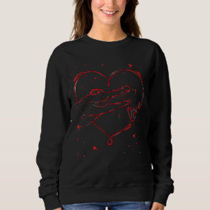 Sudadera Amantes del lagarto día de San Valentín