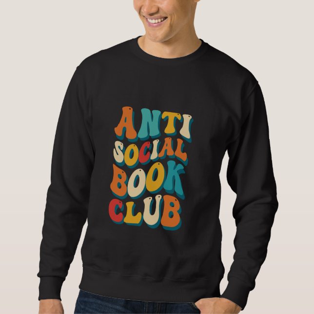 Sudadera Amantes del libro de los clubes de lectura antisoc (Anverso)