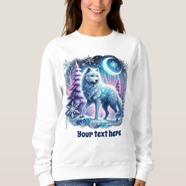 Sudadera Amantes del lobo dulce personalizable Invierno (Anverso)