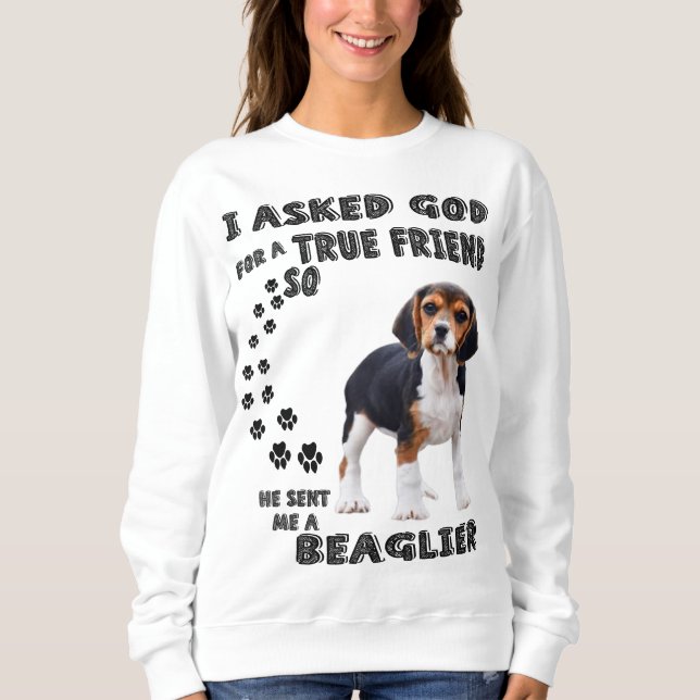 Sudadera Amantes del perro Beagle/ Beagle divertida (Anverso)