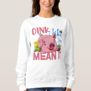 Sudadera Amantes divertidos de los cochinillos de rosado