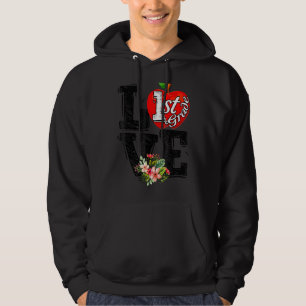 Sudadera Amar a Apple de primer grado de vuelta a la escuel