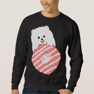 Sudadera Amar A La Cachorra Blanca Pomerania Y A Donut